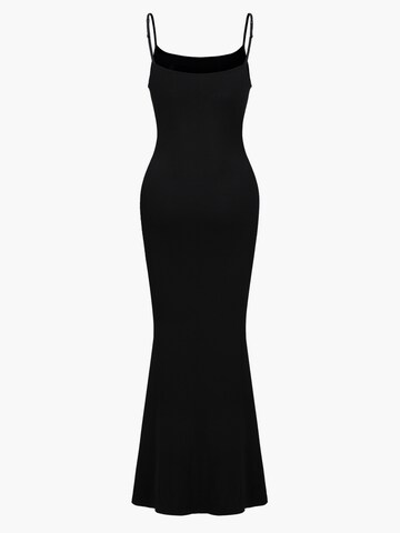 cfab (formerly creamy fabrics) Klänning 'Ribbed Cami Maxikleid' i svart
