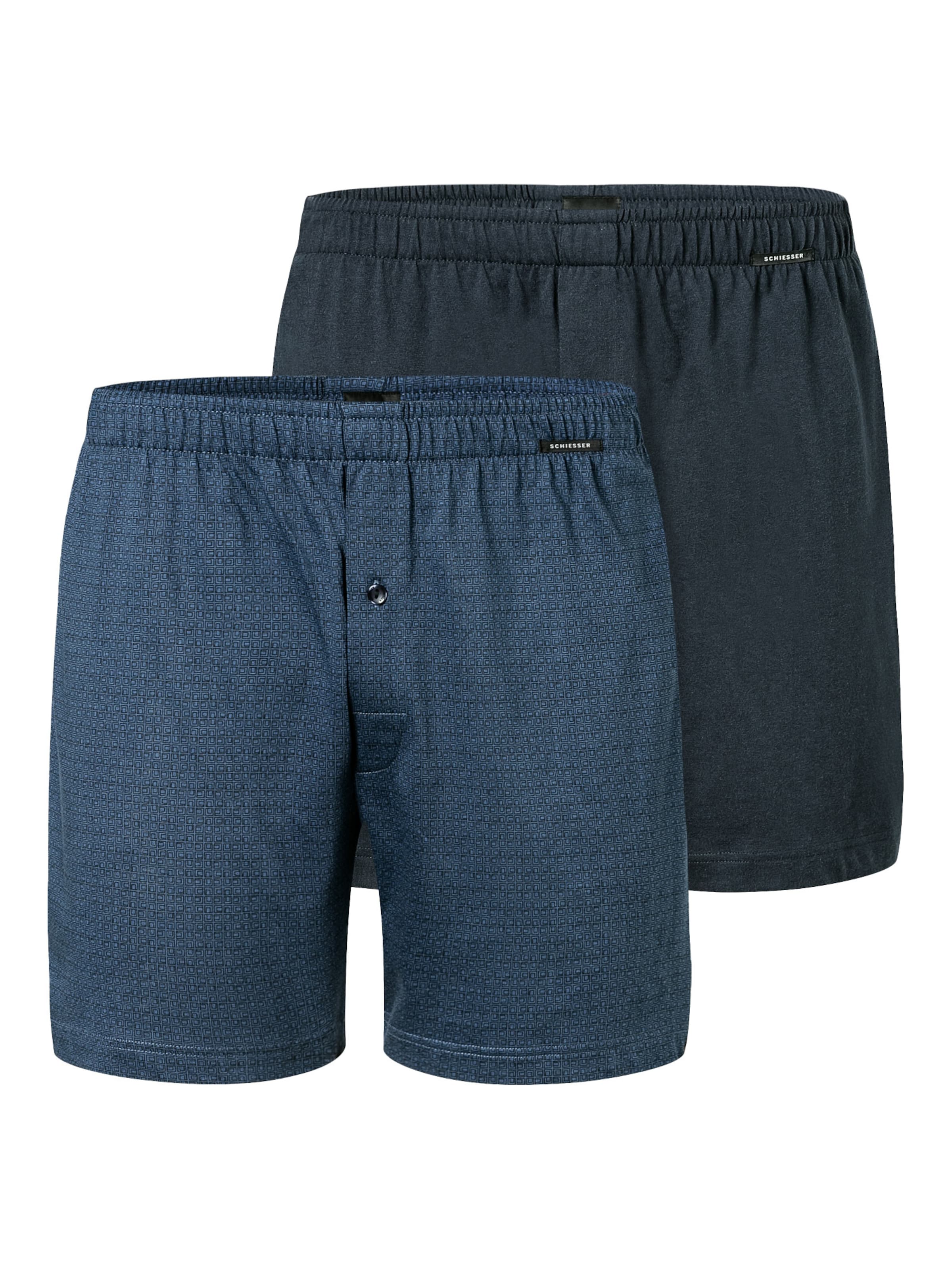 SCHIESSER Boxer shorts 'Basic' in Blue: front