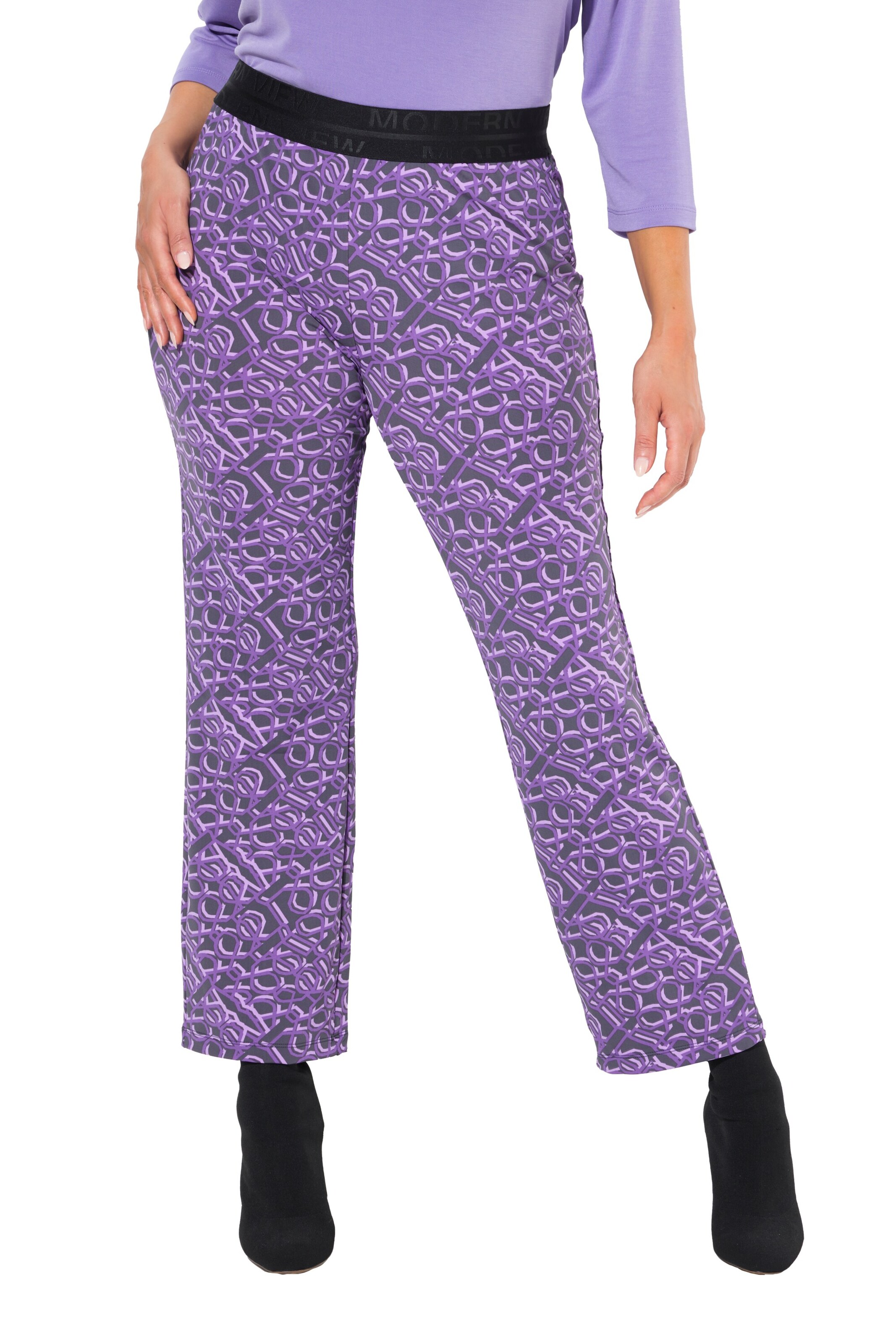 Loosefit Pantalon Ulla Popken en violet : devant