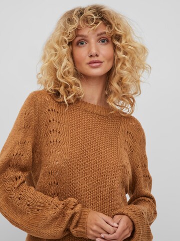 VILA Sweater 'Chai' in Brown