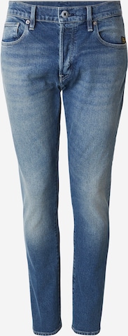 G-STAR Slimfit Kavbojke '3301' | modra barva: sprednja stran