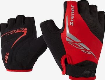 ZIENER Athletic Gloves 'CENIZ' in Red: front