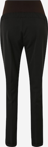 Attesa Regular Trousers with creases 'CAROLA' in Black