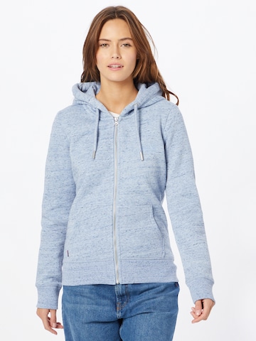 Superdry Sweat jacket in Blue: front