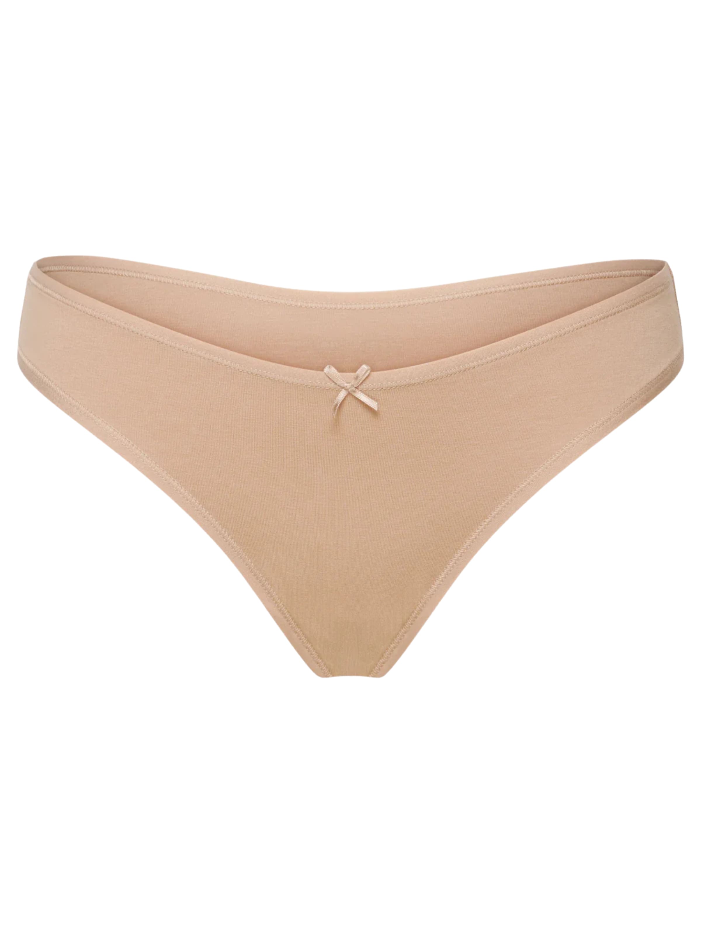 cfab (formerly creamy fabrics) Panty 'Cotton String' in Beige: front