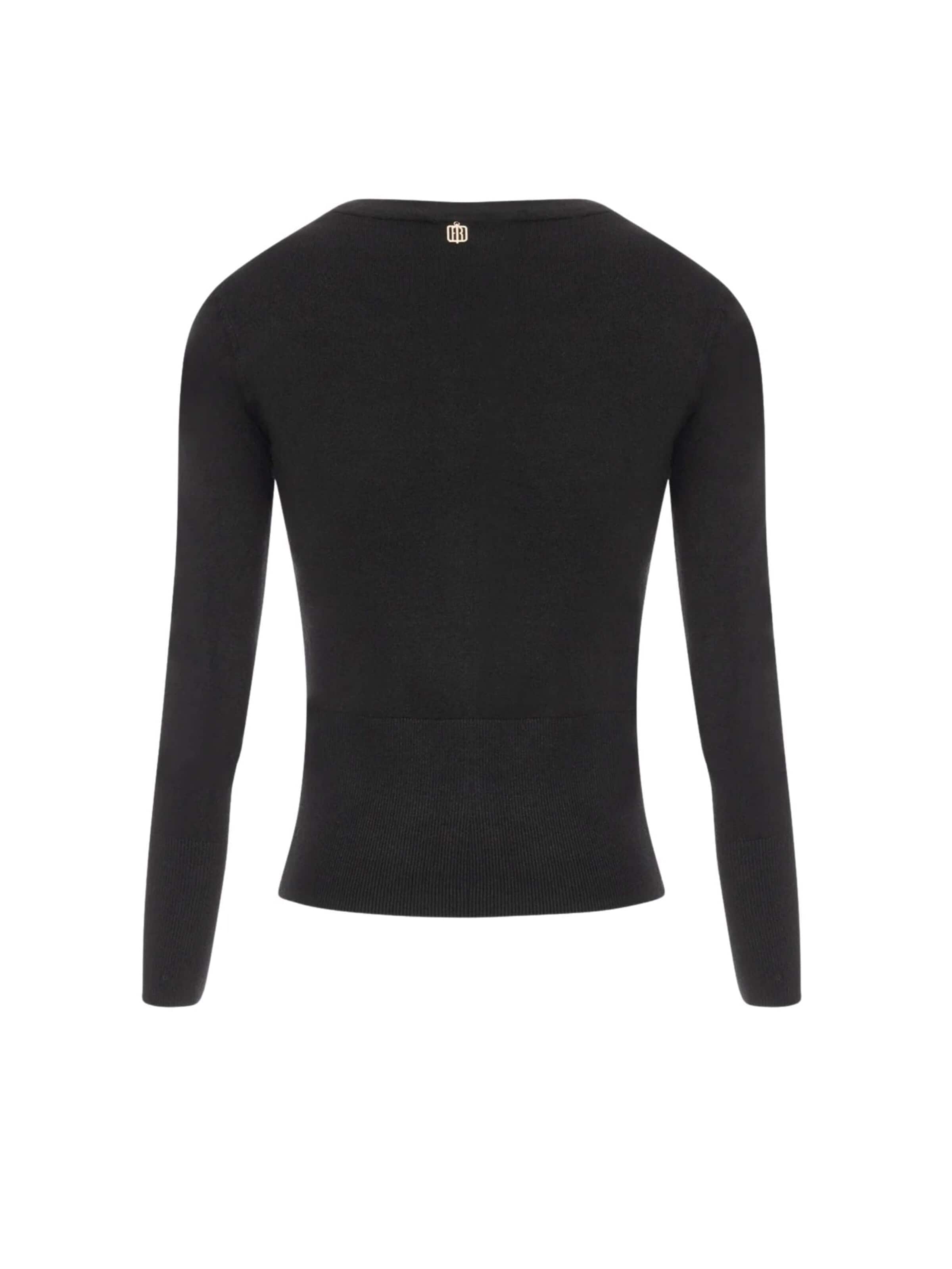 Fracomina Kofta 'Slim-fit buttoned cardigan' i svart