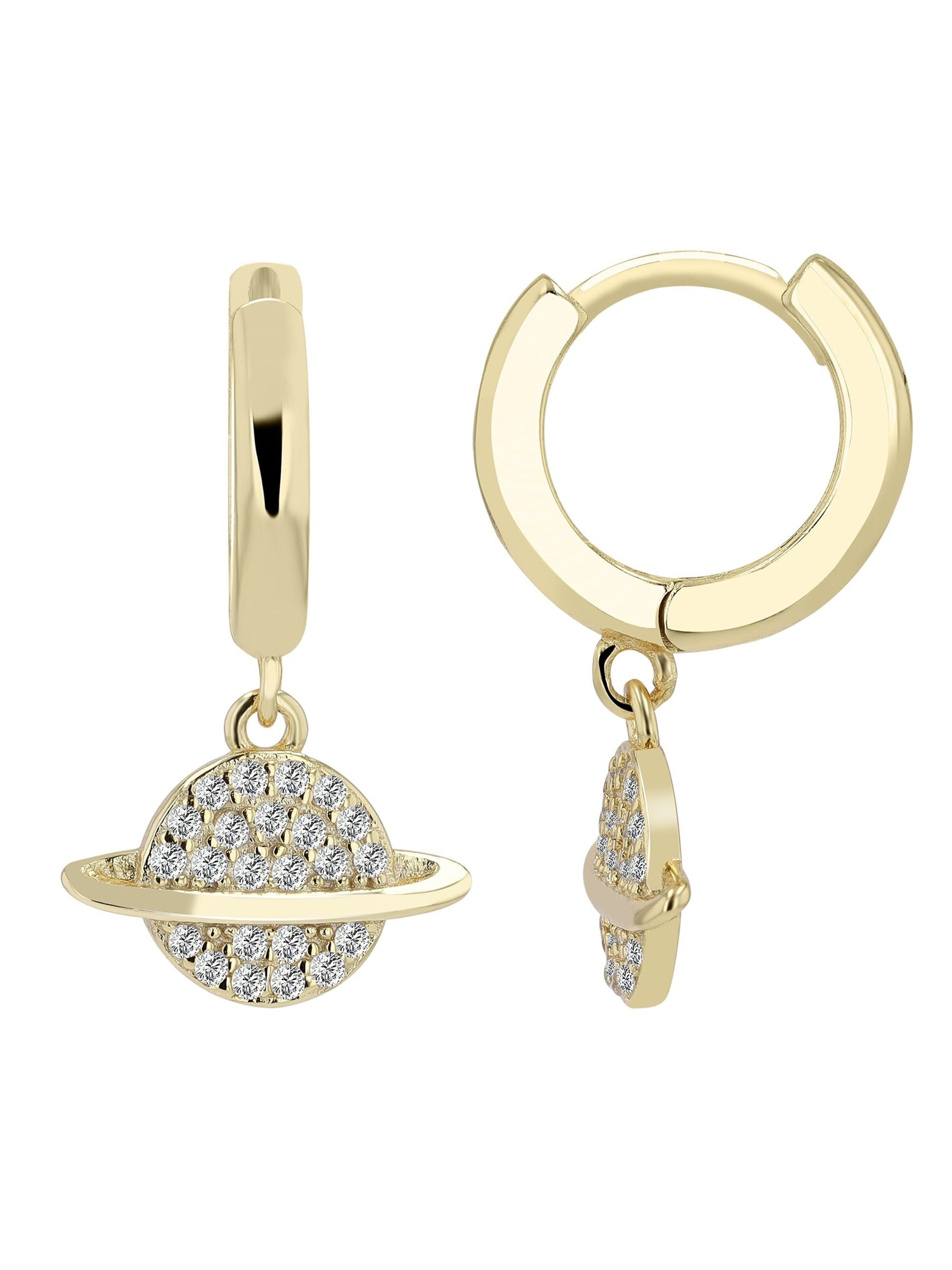 Akzent Ohrringe 'Tiara, 925 Sterlingsilber, langlebig'‌‌‌ in Gold