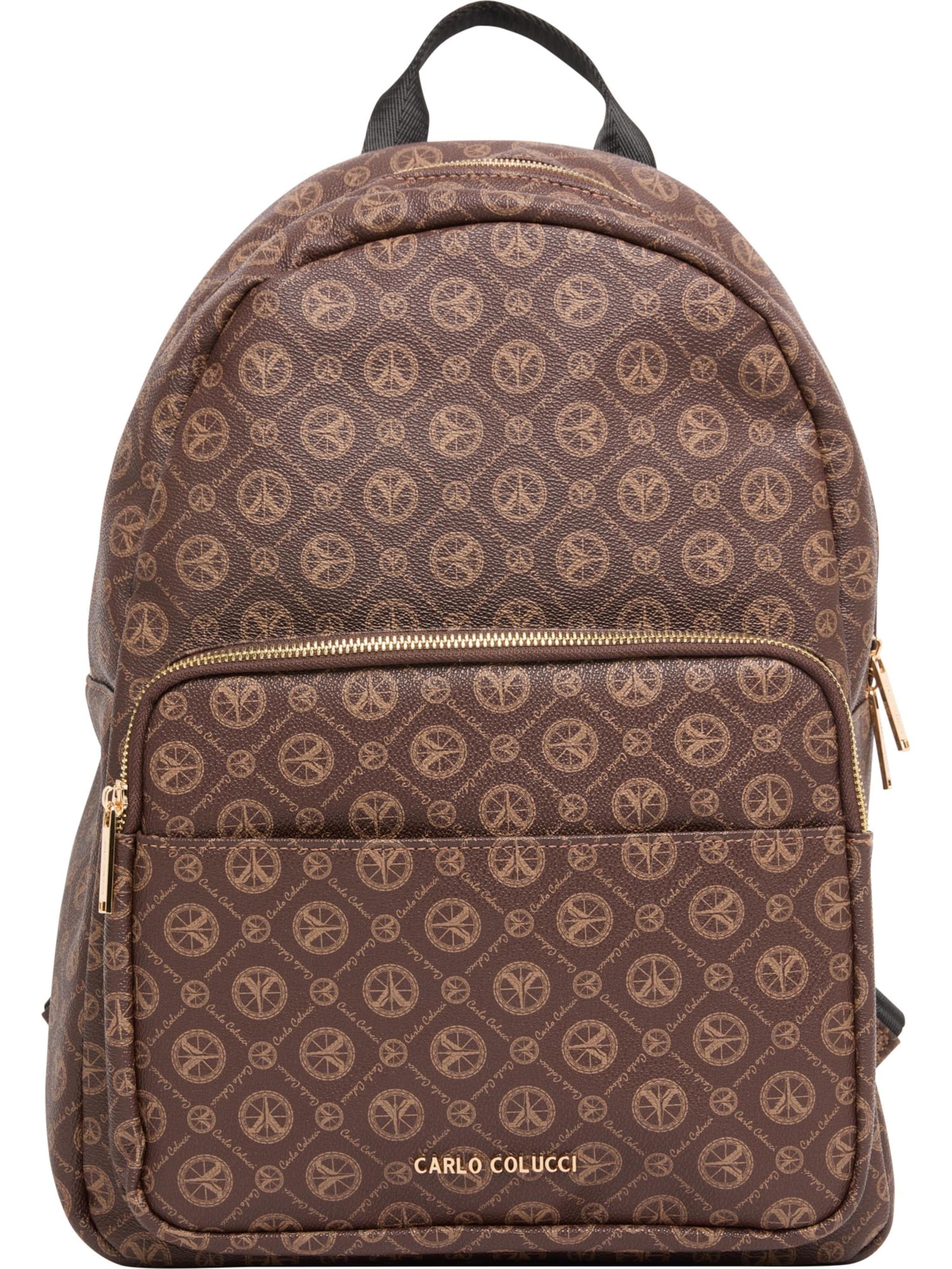 Sac à dos 'DeGasperin' Carlo Colucci en marron : devant