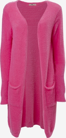 Influencer Knit Cardigan in Pink: front