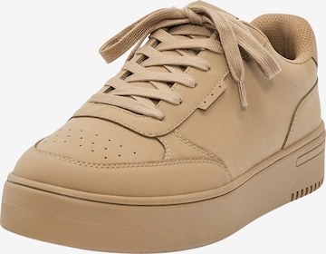 Pull&Bear Låg sneaker i brun: framsida