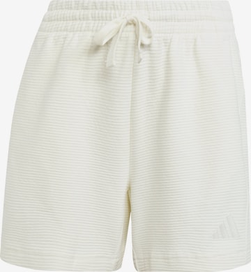 balta ADIDAS SPORTSWEAR Laisvas Sportinės kelnės 'All Szn': priekis