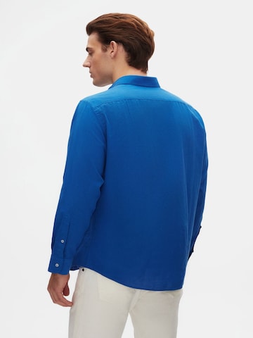 D’S Damat Regular fit Overhemd in Blauw