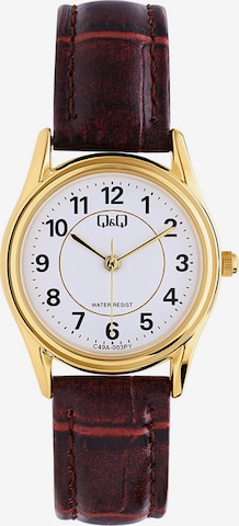 Montre à affichage analogique 'Klassisch' Q&Q en marron : devant