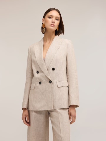 Blazer MOTIVI en beige : devant