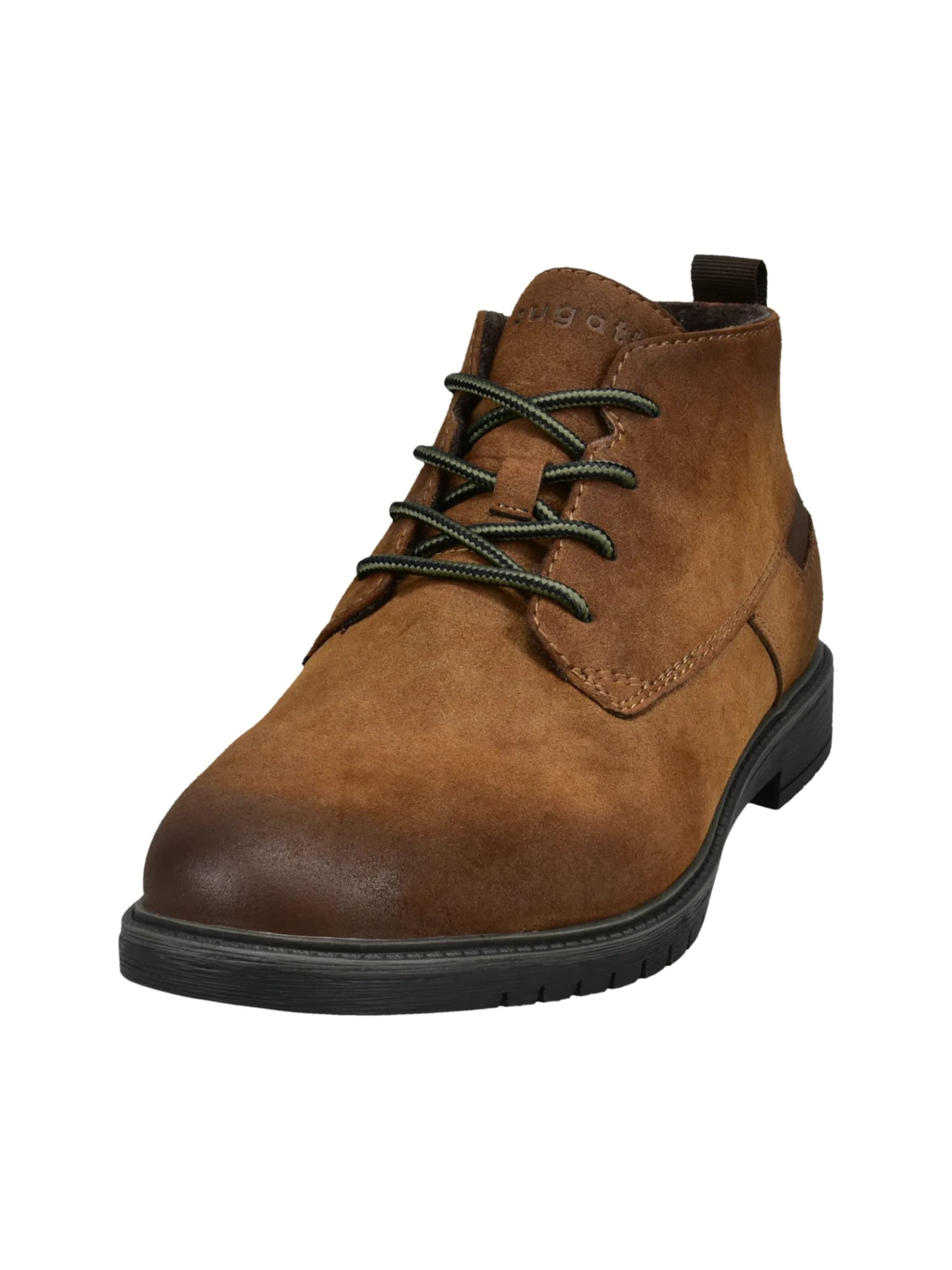 Bottes à lacets bugatti en marron : devant