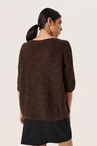 SOAKED IN LUXURY - Pullover 'Tuesday' em castanho