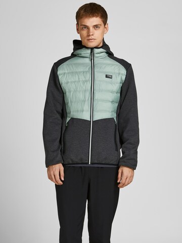 Veste mi-saison 'Toby' JACK & JONES en gris : devant