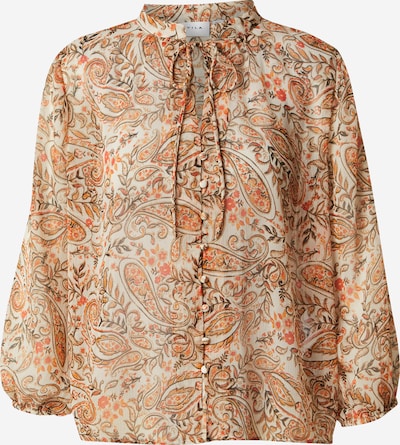 VILA Bluse 'VIFALA' in beige / orange / schwarz, Produktansicht