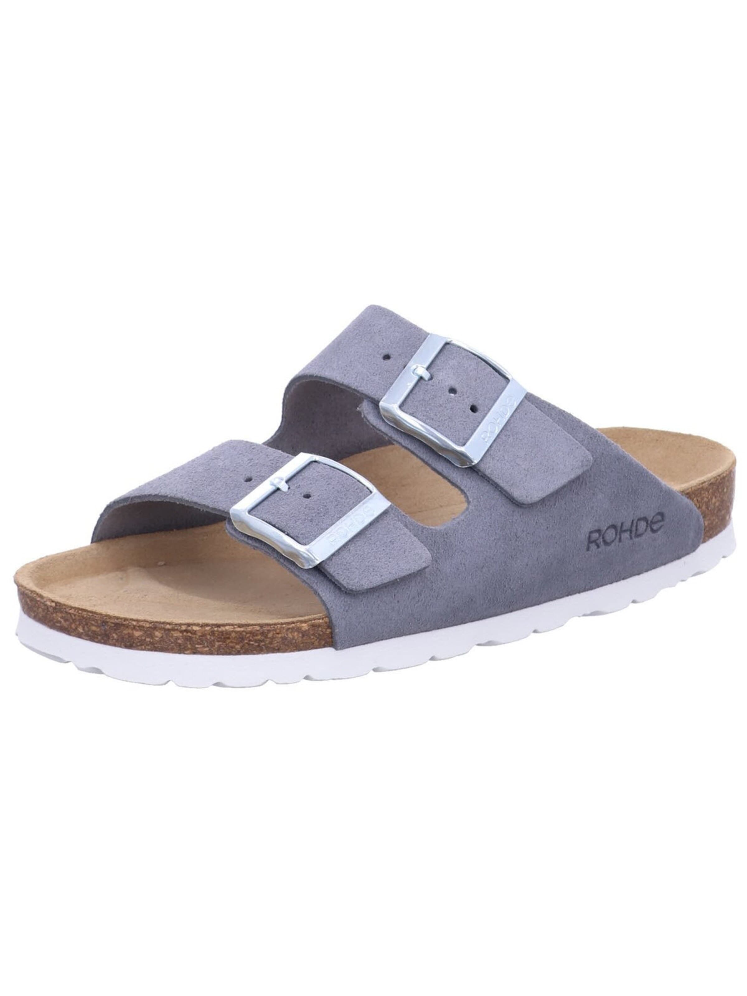 ROHDE - Zapatos abiertos 'Pantolette Damen 5590/86 Velourleder in grau' en lila: frente