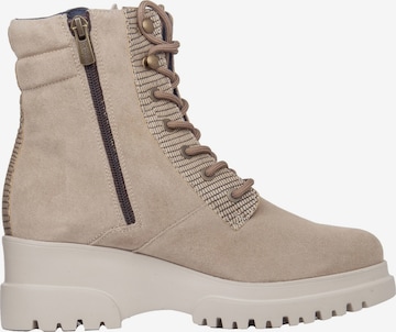 Callaghan Lace-Up Ankle Boots in Beige