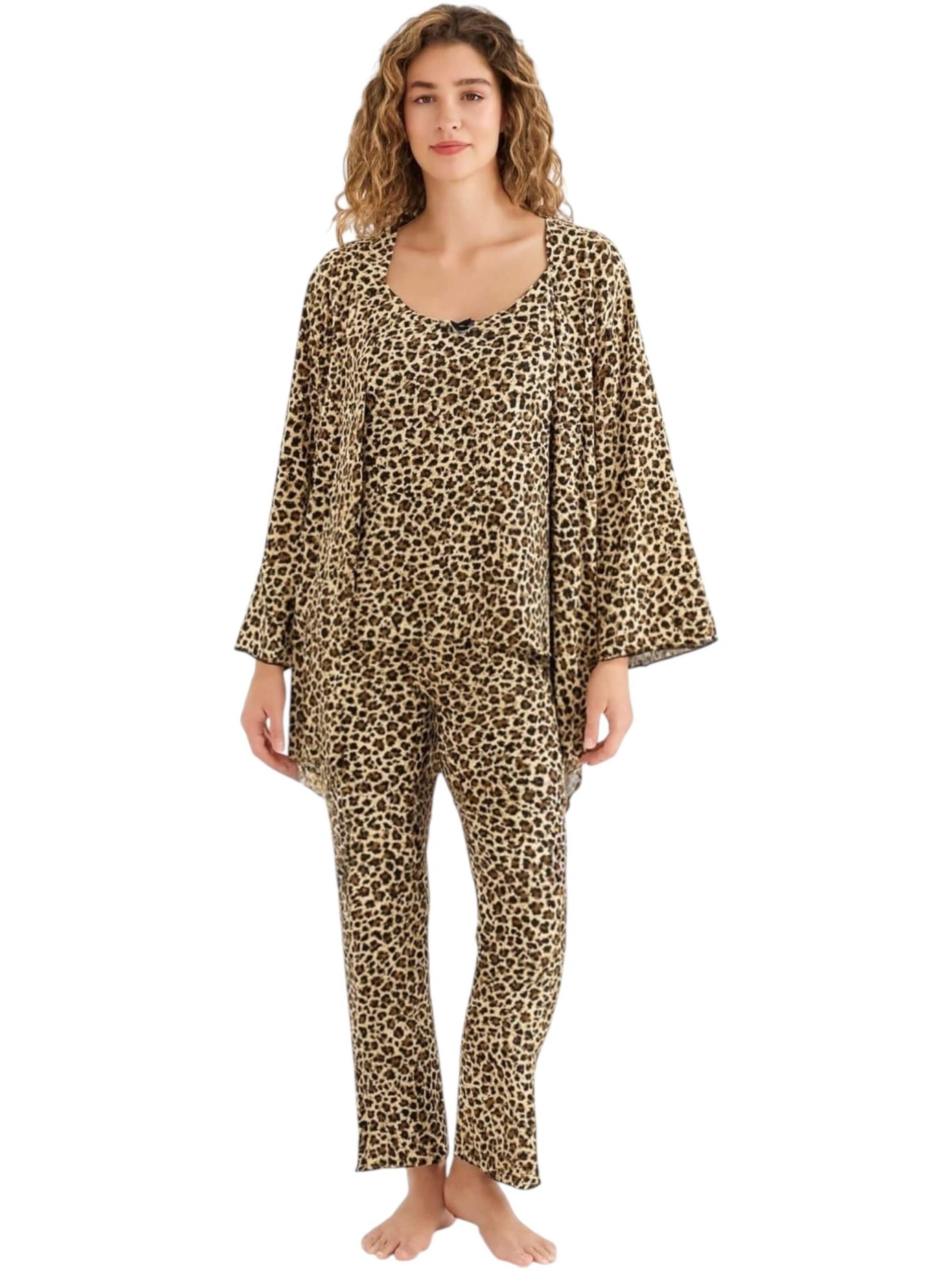 fashionshowcase - Pijama 'LoungeDream' en marrón: frente
