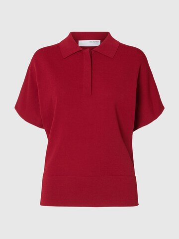 T-shirt SELECTED FEMME en rouge : devant