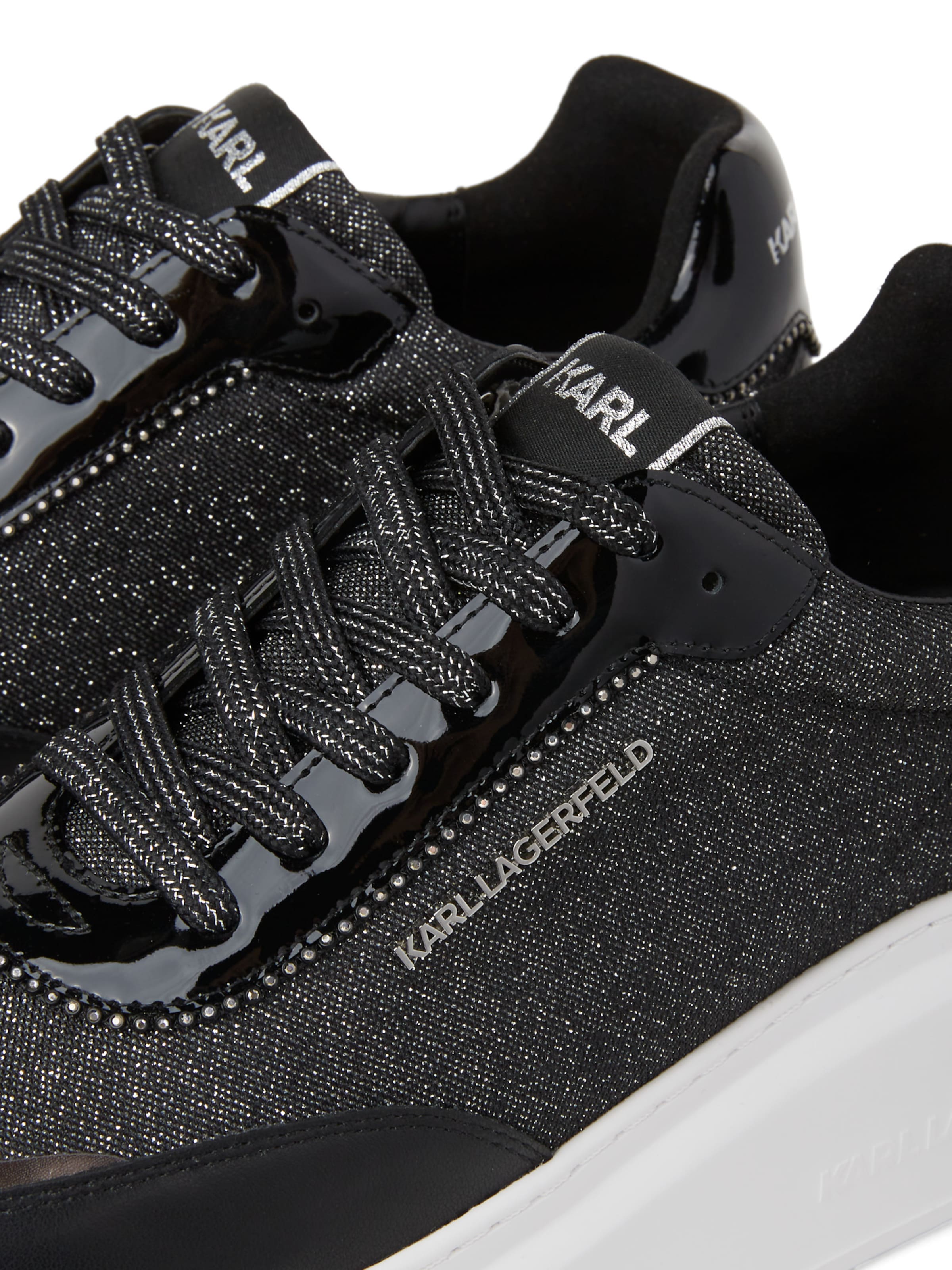 melns Karl Lagerfeld Zemie brīvā laika apavi