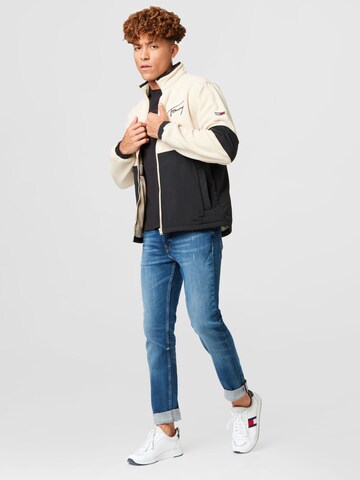 Tommy Jeans Fleece Jacket in Beige