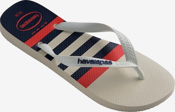 HAVAIANAS - Chinelos de dedo 'Top Nautical' em branco: frente