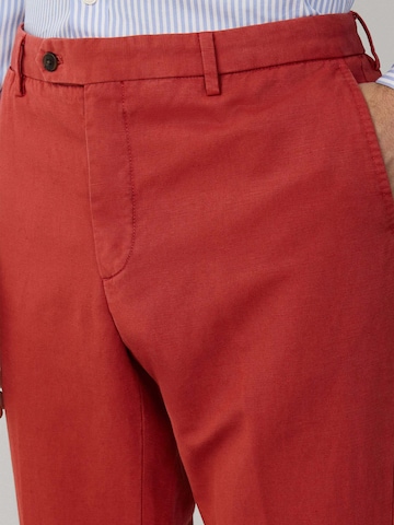 Hackett London Slim fit Trousers with creases in Red