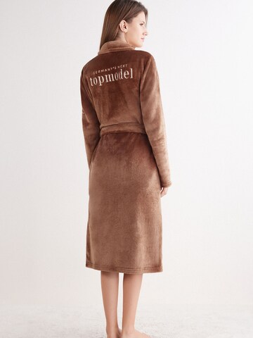 INTIMISSIMI Long Bathrobe in Brown