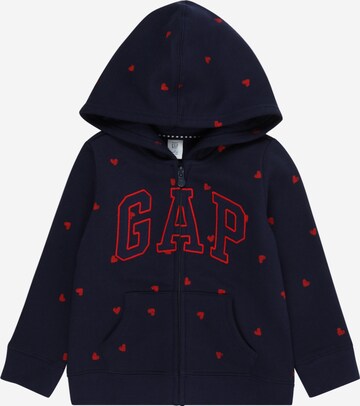 GAP Кофта на молнии в Синий: спереди