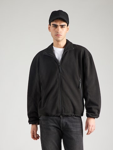 Woodbird Flisová bunda 'Ryo' - Čierna: predná strana