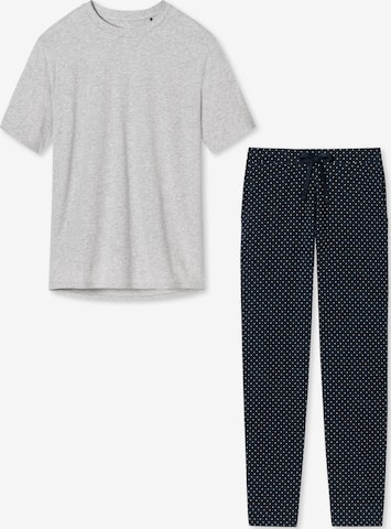 SCHIESSER Pajama 'Cotton' in Blue: front