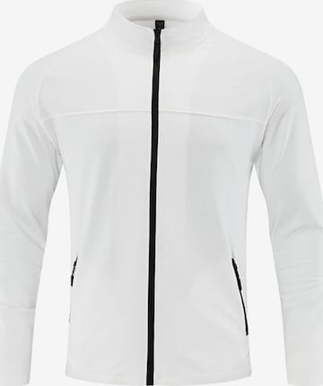 Youthup Athletic Cardigan in White: front