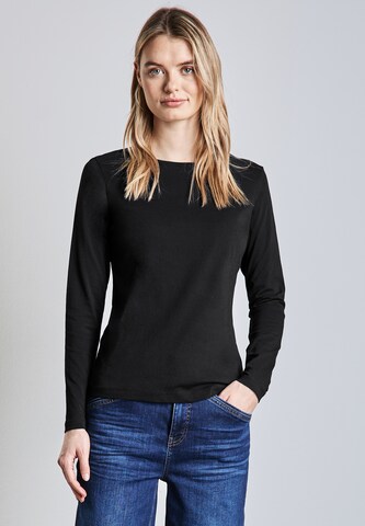 STREET ONE Basic Shirt in Schwarz: Vorderseite