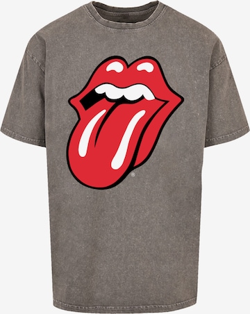 F4NT4STIC T-Shirt 'The Rolling Stones Classic Tongue' in Grau: predná strana