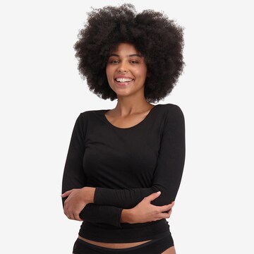 Maillot de corps Bamboo basics en noir : devant