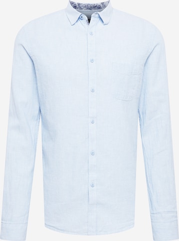 INDICODE JEANS Slim fit Button Up Shirt 'Mirko' in Blue: front