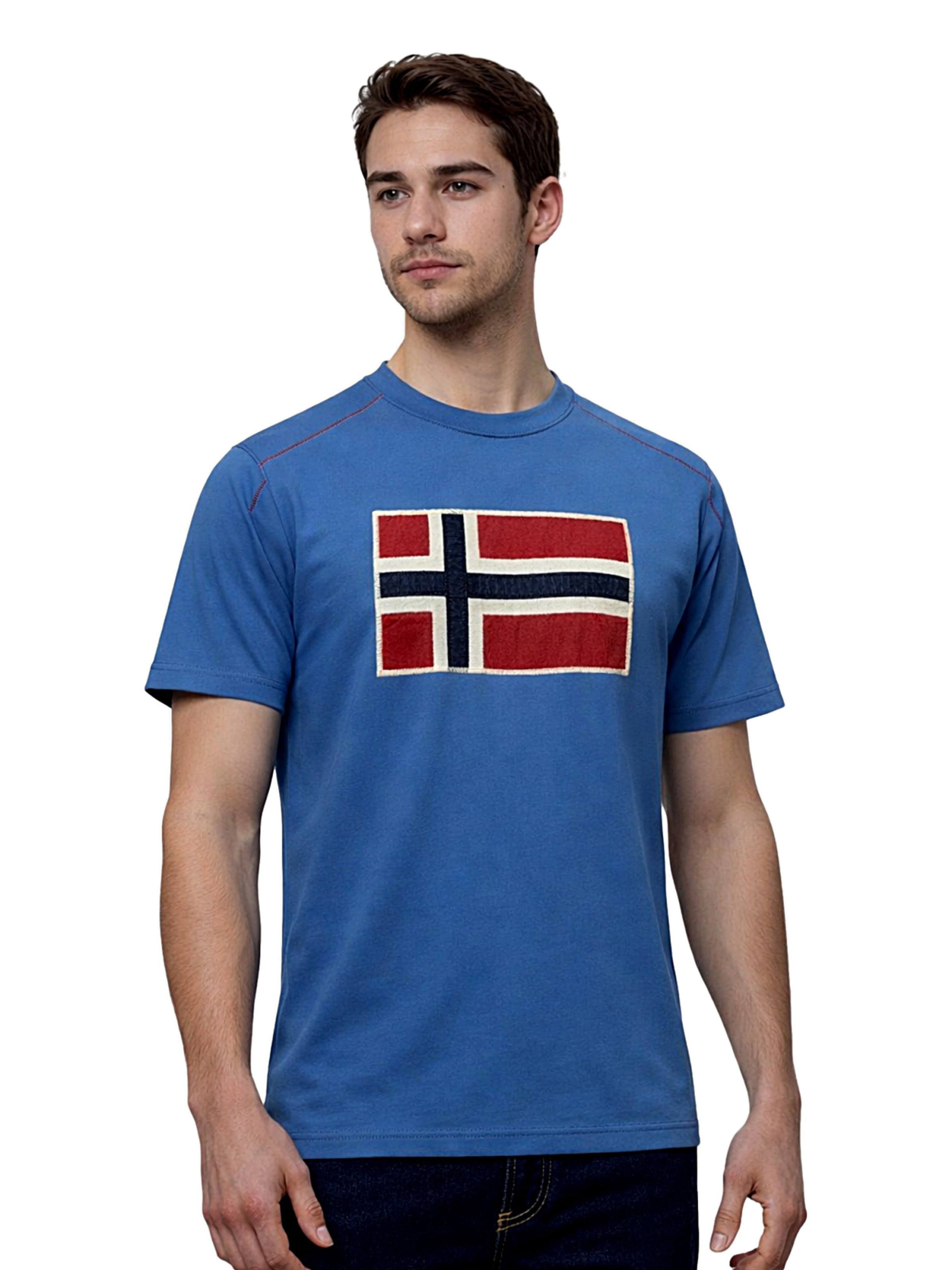 T-Shirt NAPAPIJRI en bleu : devant