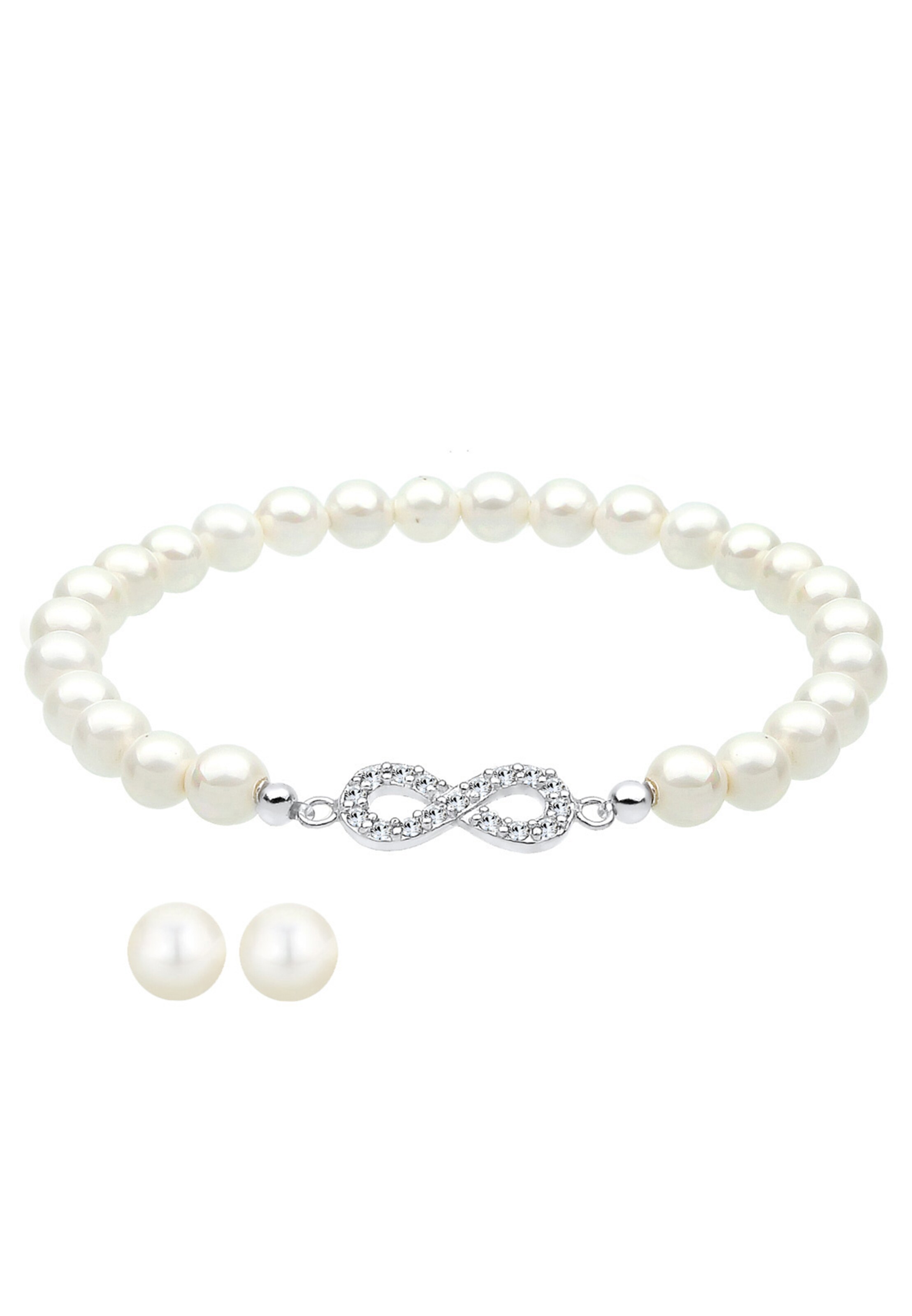Parure de bijoux 'Infinity' ELLI en blanc : devant