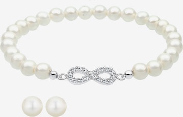 ELLI Jewelry Set 'Infinity' in White: front