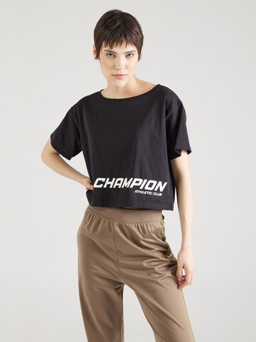 Champion Authentic Athletic Apparel Toiminnallinen paita värissä musta: edessä