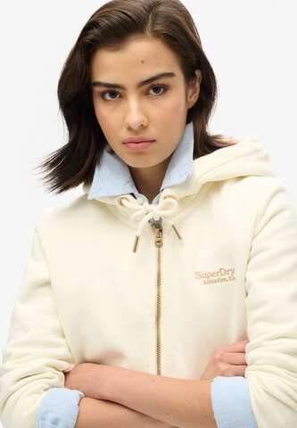 Superdry Jopa na zadrgo 'Essential' | bela barva: sprednja stran