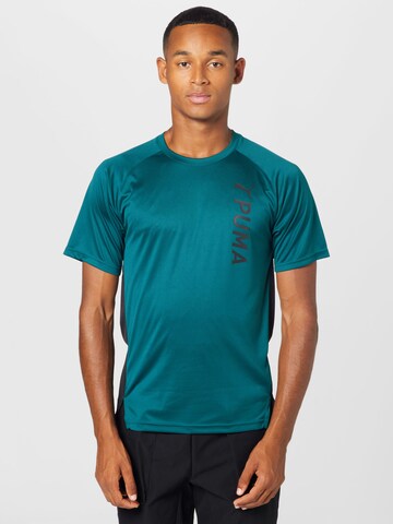 PUMA - Camiseta funcional en verde: frente