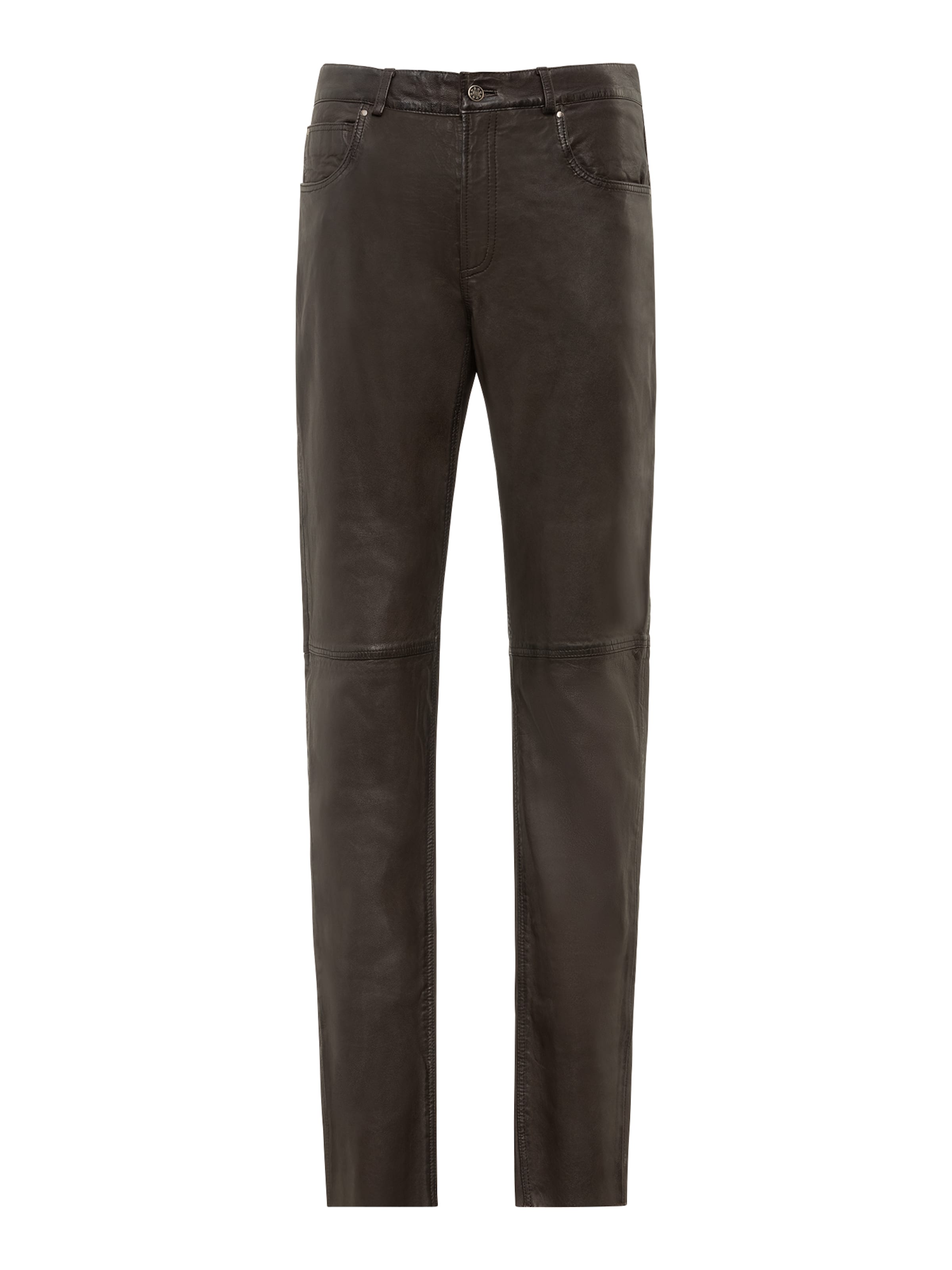 RICANO Slimfit Hose 'Trant Pant' in Braun: Vorderseite