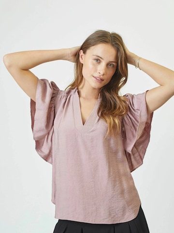 Chemisier 'Hera' co'couture en rose : devant