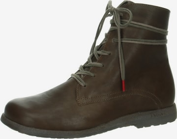 THINK! Lace-Up Ankle Boots in Brown: front