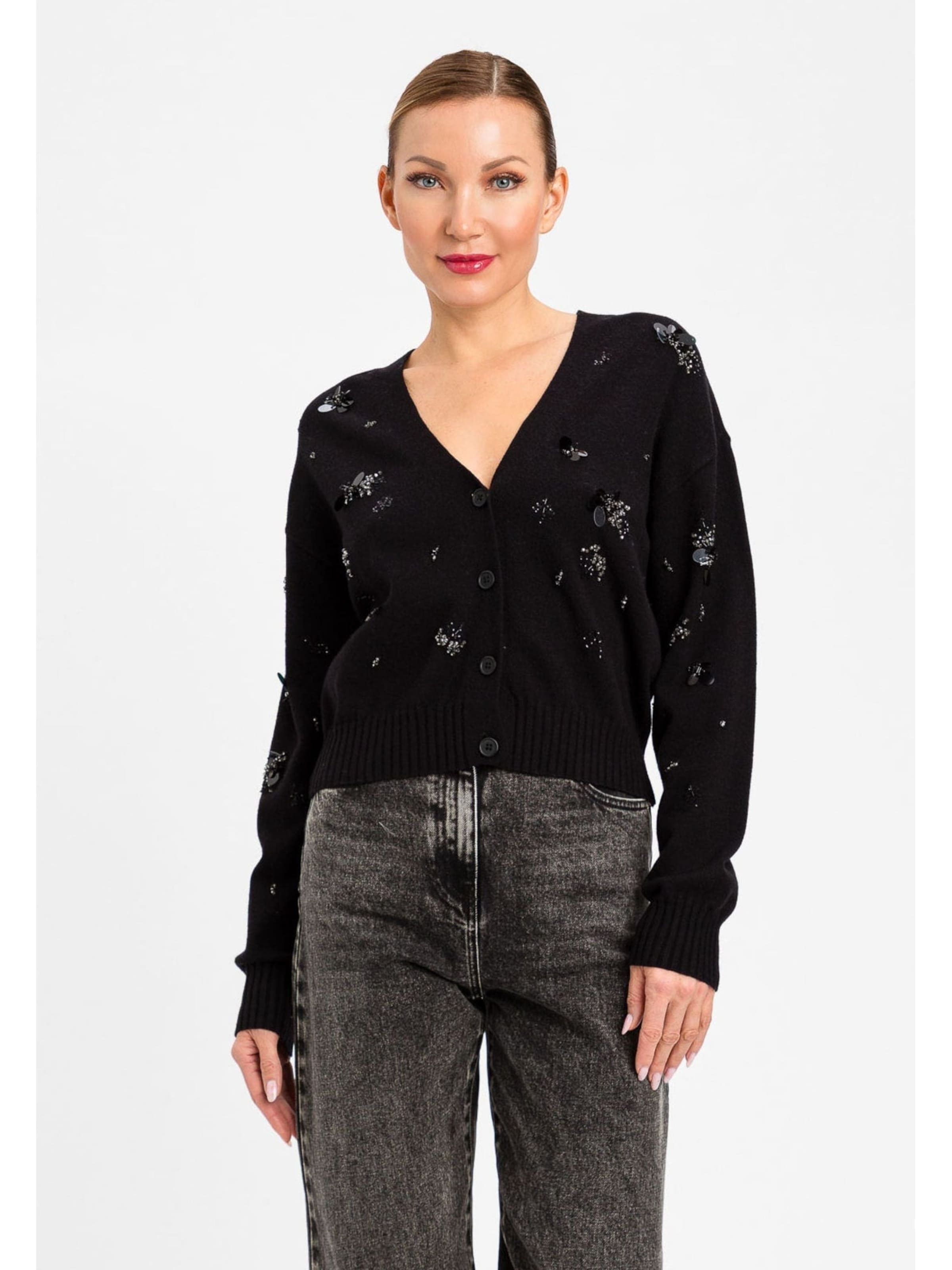 Twinset Strickjacke 'ACTITUDE' in Schwarz