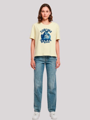 F4NT4STIC Shirt 'Hawaii Surf Beach Summer' in Geel